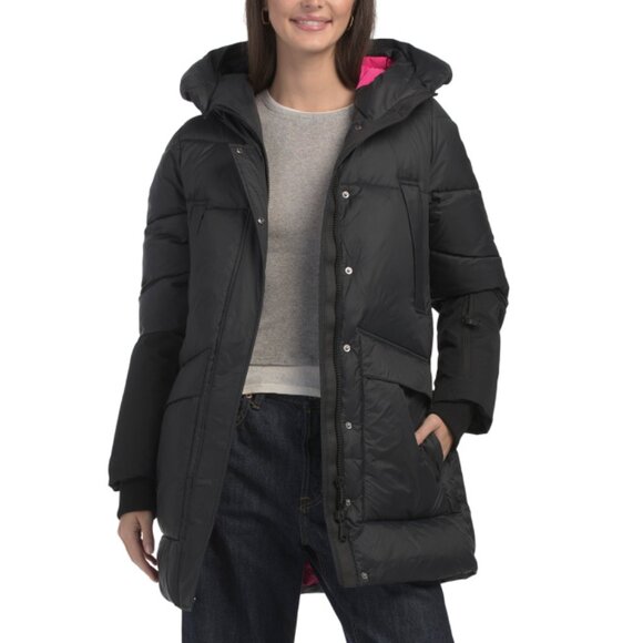 PAJAR Black Heirani Mid Length Quilted Parka - Picture 1 of 2